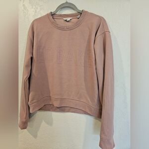 Ted Baker Pullover Sweatshirt Women's Size 2 Long Sleeve - Dusty Pink